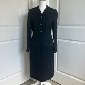 KASPER SKIRT SUIT - DARK NAVY - SIZE 4